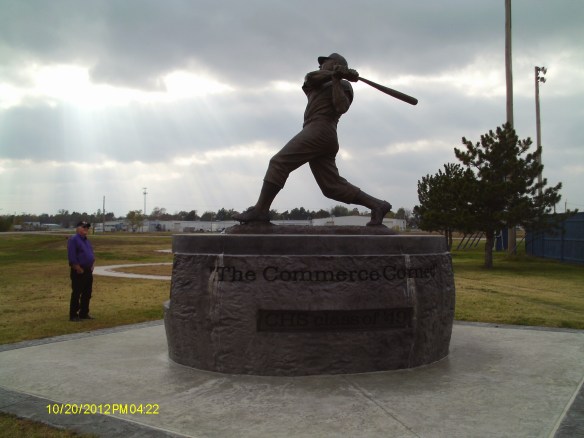 Robert Hilligoss at Mickey Mantle Field, Commerce, Oklahoma 2012