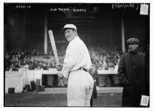 Jim Thorpe as member of NY Giants, 1913