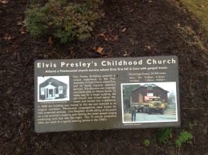 Assembly of God Church placard, Elvis Presley Birthplace, Tupelo, Ms