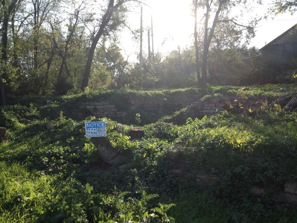 Original foundation of Guthrie's boyhood home, Okemah, Oklahoma