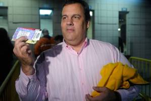 New Jersey Governor Chris Christie at a Springsteen concert