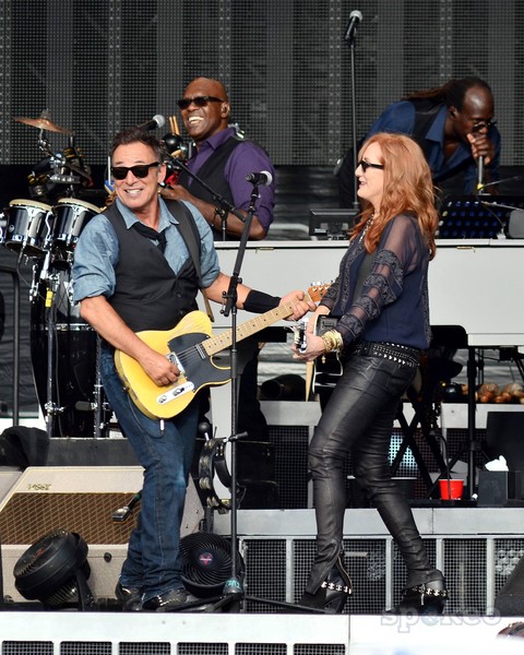 Springsteen onstage with wife Patti Scialfa
