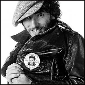 Springsteen with Elvis button, BTR cover outtake from Eric Meola