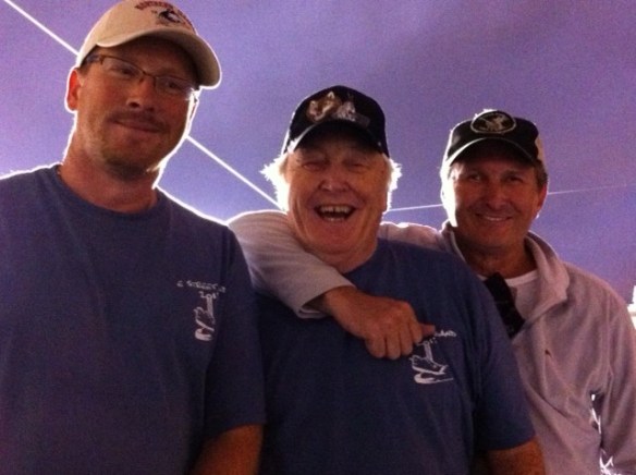 Like spirits in the night, all night. Ryan, Robert and Kevin attend Bruce Springsteen concert, Wrigley Field, Chicago, September 2012.